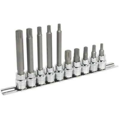 Loops - Spline Bit Set - 3/8in Square Drive - M5 to M12 Long & Short Shafts - Socket Bit Set Loops - Spline Bit Set - 3/8in Square Drive - M5 to M12 Long & Short Shafts - Socket Bit Set