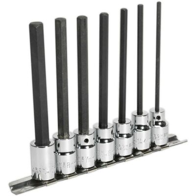 Loops - 7pc Hex Socket Bit Set - 3/8in Drive - 3-10mm Loops - 7pc Hex Socket Bit Set - 3/8in Drive - 3-10mm
