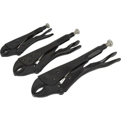 LOOPS - Locking Pliers Set - 125 175 250mm - Chrome Vanadium Steel - Locking Pliers LOOPS - Locking Pliers Set - 125 175 250mm - Chrome Vanadium Steel - Locking Pliers