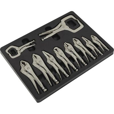 LOOPS - 10P Locking Pliers C-Clamp - Deep Cut Jaws LOOPS - 10P Locking Pliers C-Clamp - Deep Cut Jaws