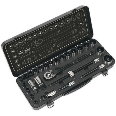 Loops - BLACK SERIES Deep Socket & Ratchet Handle Set Loops - BLACK SERIES Deep Socket & Ratchet Handle Set