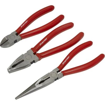 Loops - 3 Piece Pliers Set - long nose - side cutters - serrated jaws - Pliers Set Loops - 3 Piece Pliers Set - long nose - side cutters - serrated jaws - Pliers Set