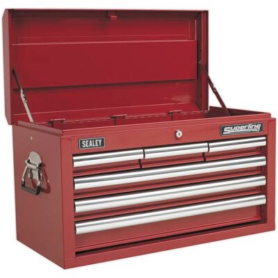 Loops 660 x 315 x 375mm Red 6 Drawer Topchest Tool Chest - Tool Type Loops 660 x 315 x 375mm Red 6 Drawer Topchest Tool Chest - Tool Type