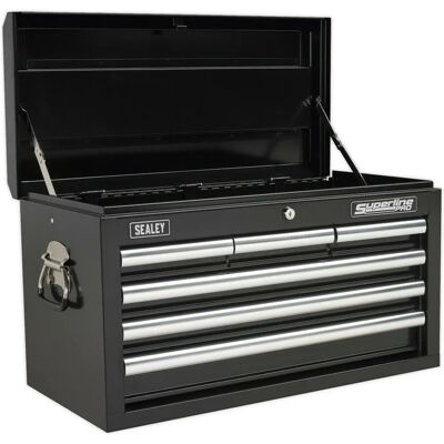 Loops Black 660x315x375mm 6-Drawer Tool Chest - Tool Storage Loops Black 660x315x375mm 6-Drawer Tool Chest - Tool Storage