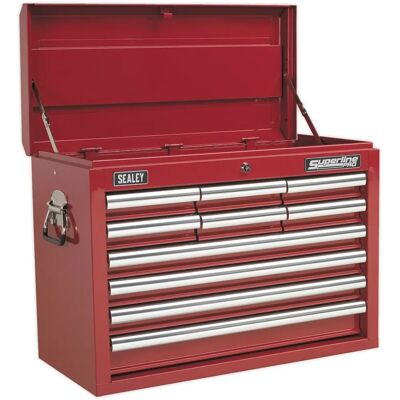 Loops 660 x 315 x 485mm Red 10-Drawer Tool Chest - Tool Chest Loops 660 x 315 x 485mm Red 10-Drawer Tool Chest - Tool Chest