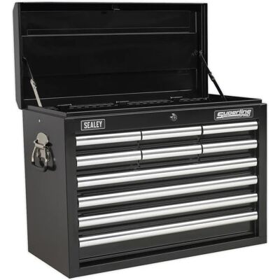 Loops Black 660x315x485mm 10 Drawer Tool Chest - Tool Storage Loops Black 660x315x485mm 10 Drawer Tool Chest - Tool Storage