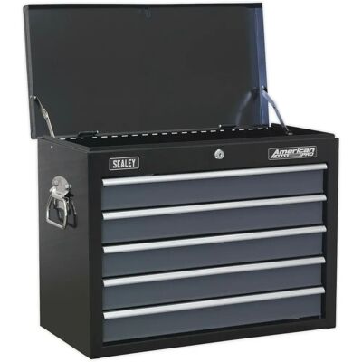Loops Model 600 x 305 x 470mm Black 5 Drawer Tool Chest - Tool Chest Loops Model 600 x 305 x 470mm Black 5 Drawer Tool Chest - Tool Chest