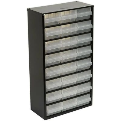 Loops 305 x 155 x 555mm 24 Drawer Parts Cabinet - BLACK - Wall Mounted - Storage System Loops 305 x 155 x 555mm 24 Drawer Parts Cabinet - BLACK - Wall Mounted - Storage System