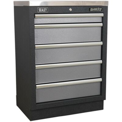 Loops 680mm Modular 5 Drawer Floor Cabinet - Locking - 2 Keys Loops 680mm Modular 5 Drawer Floor Cabinet - Locking - 2 Keys