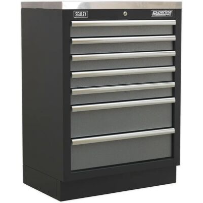 Loops 680mm Modular 7 Drawer Floor Cabinet - Ball Bearing Slides - Locking - 2 Keys Loops 680mm Modular 7 Drawer Floor Cabinet - Ball Bearing Slides - Locking - 2 Keys