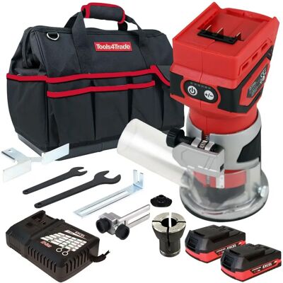 Excel - 18V Cordless 1/4" Router Laminate Trimmer - Router Excel - 18V Cordless 1/4" Router Laminate Trimmer - Router