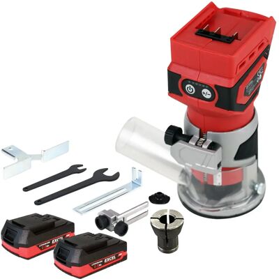 Excel - 18V Router Laminate Trimmer - 2x2.0Ah Batteries - Tool Excel - 18V Router Laminate Trimmer - 2x2.0Ah Batteries - Tool
