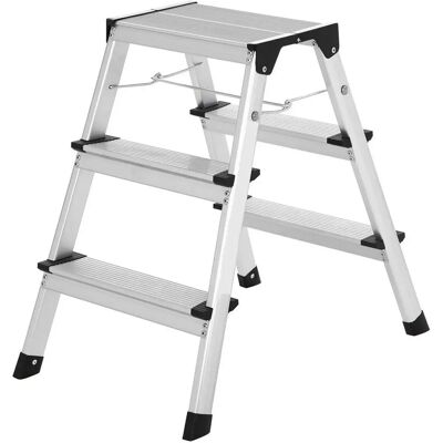 Excel Aluminium 3 Tread Folding Step Ladder - Heavy Duty Excel Aluminium 3 Tread Folding Step Ladder - Heavy Duty