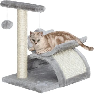 PawHut Cat Tree Light Grey Plush Scratcher Activity Center - Cat Tree PawHut Cat Tree Light Grey Plush Scratcher Activity Center - Cat Tree