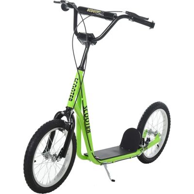 HOMCOM 90-96cm Kids Kick Scooter - Adjustable Handlebar, Inflatable Wheels - Green HOMCOM 90-96cm Kids Kick Scooter - Adjustable Handlebar, Inflatable Wheels - Green