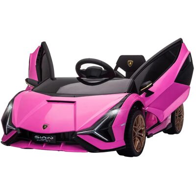HOMCOM Lamborghini SIAN 12V Kids Electric Ride-On Car - Pink HOMCOM Lamborghini SIAN 12V Kids Electric Ride-On Car - Pink