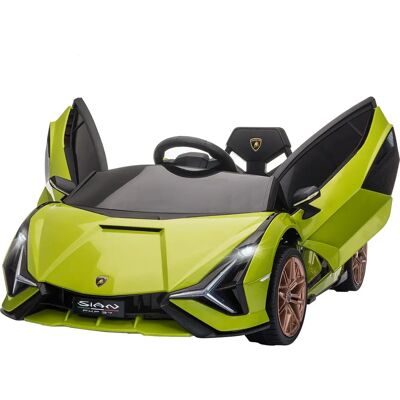 HOMCOM Lamborghini SIAN 12V Kids Electric Ride On Car - Green HOMCOM Lamborghini SIAN 12V Kids Electric Ride On Car - Green