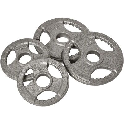 HOMCOM 2" Olympic Weight Plates Sets - Silver - Weight Plates HOMCOM 2" Olympic Weight Plates Sets - Silver - Weight Plates