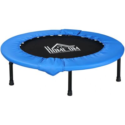 HOMCOM 101cm Blue Black Foldable Indoor Outdoor Trampoline - Trampoline HOMCOM 101cm Blue Black Foldable Indoor Outdoor Trampoline - Trampoline