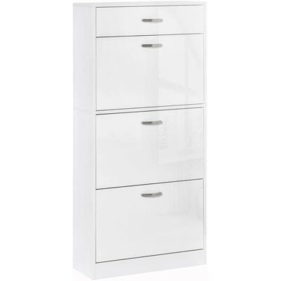 HOMCOM High Gloss Shoe Cabinet - Shoe Storage Organizer HOMCOM High Gloss Shoe Cabinet - Shoe Storage Organizer