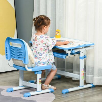 HOMCOM Kids Desk and Chair Set - Blue HOMCOM Kids Desk and Chair Set - Blue