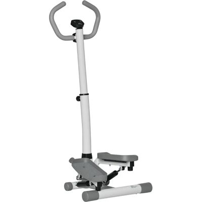 HOMCOM Adjustable Twist Stepper - Stepper Machine for Home Gym - White HOMCOM Adjustable Twist Stepper - Stepper Machine for Home Gym - White
