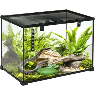 PawHut Black Reptile Terrarium - Suitable for Lizards, Frogs, Snakes PawHut Black Reptile Terrarium - Suitable for Lizards, Frogs, Snakes