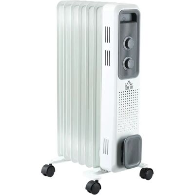 HOMCOM Oil Filled Radiator 7 Fin Portable Heater - Radiator HOMCOM Oil Filled Radiator 7 Fin Portable Heater - Radiator
