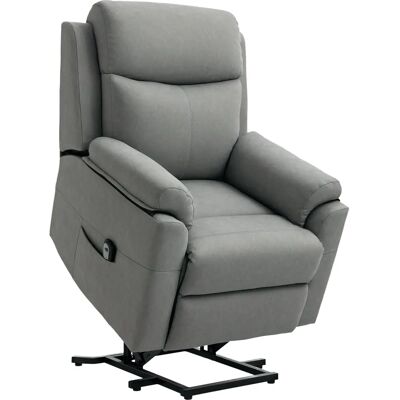 HOMCOM Power Lift Chair Electric Riser Recliner with Remote Control - Grey HOMCOM Power Lift Chair Electric Riser Recliner with Remote Control - Grey