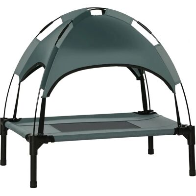 PawHut Elevated Pet Bed Dog Cot Tent with Canopy - Outdoor Grey PawHut Elevated Pet Bed Dog Cot Tent with Canopy - Outdoor Grey