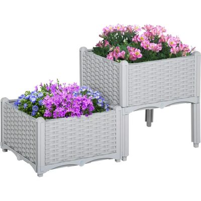 Outsunny Model - Elevated Flower Bed Planter - Garden Decor Outsunny Model - Elevated Flower Bed Planter - Garden Decor