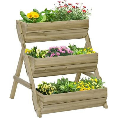 Outsunny 3 Tier Raised Garden Bed - Garden Bed, Green Outsunny 3 Tier Raised Garden Bed - Garden Bed, Green