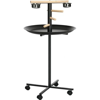 PawHut Bird Play Stand Portable Feeder Station with Wooden Perches - Bird Play Stand PawHut Bird Play Stand Portable Feeder Station with Wooden Perches - Bird Play Stand