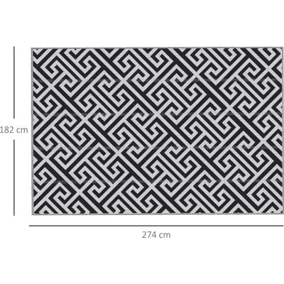 Outsunny 182x274cm Reversible Outdoor Rug - Portable Plastic Straw RV Camping Mat Outsunny 182x274cm Reversible Outdoor Rug - Portable Plastic Straw RV Camping Mat