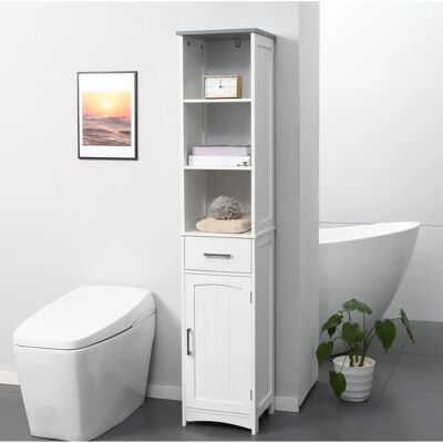 kleankin - Tall Linen Tower - White - Cabinet kleankin - Tall Linen Tower - White - Cabinet