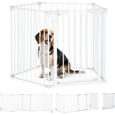 PawHut Pet Safety Gate 5-Panel Playpen White - Pet Safety Gate PawHut Pet Safety Gate 5-Panel Playpen White - Pet Safety Gate