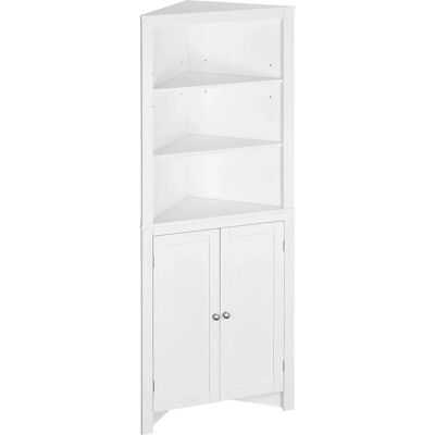 Kleankin Corner Bathroom Cabinet - Double Doors, Adjustable Shelves - Bathroom Cabinet Kleankin Corner Bathroom Cabinet - Double Doors, Adjustable Shelves - Bathroom Cabinet