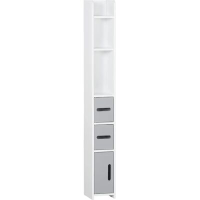 Kleankin Tall Bathroom Storage Cabinet Grey - Bathroom Storage Kleankin Tall Bathroom Storage Cabinet Grey - Bathroom Storage