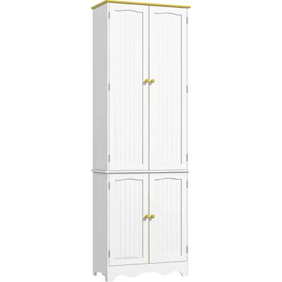 HOMCOM - Freestanding Cabinet - 4-Door - White - Storage cabinet HOMCOM - Freestanding Cabinet - 4-Door - White - Storage cabinet