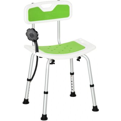 HOMCOM Shower Stool - Adjustable, Green for Elderly & Disabled HOMCOM Shower Stool - Adjustable, Green for Elderly & Disabled