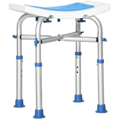 HOMCOM Adjustable Shower Stool with Suction Foot Pads for Elderly Disabled - Shower Stool HOMCOM Adjustable Shower Stool with Suction Foot Pads for Elderly Disabled - Shower Stool