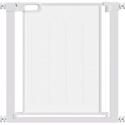 PawHut Pressure Fit Safety Gate - Black & White - Safety Gate PawHut Pressure Fit Safety Gate - Black & White - Safety Gate
