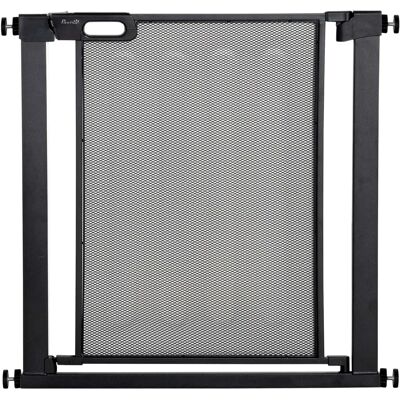 PawHut Black Pressure Fit Safety Gate - Dog & Stair Door PawHut Black Pressure Fit Safety Gate - Dog & Stair Door