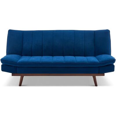 Mondaine Navy Blue Velvet Sofa Bed - 3 Seater Mondaine Navy Blue Velvet Sofa Bed - 3 Seater