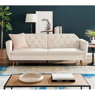 Victoria - Victoria - Cream - Velvet - Sofa Bed Victoria - Victoria - Cream - Velvet - Sofa Bed