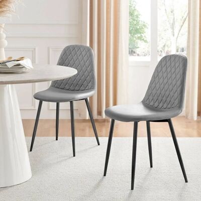 FurnitureboxUK - Corona Chair - Grey - Dining Chair FurnitureboxUK - Corona Chair - Grey - Dining Chair