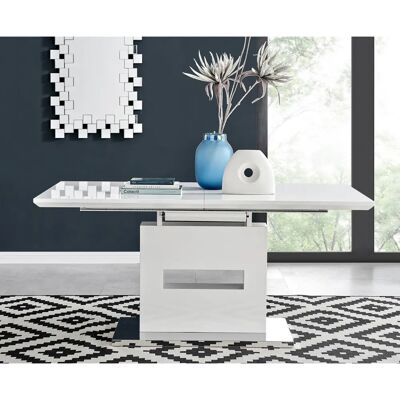 Furniturebox Uk Arezzo Large Extending White High Gloss Dining Table Furniturebox Uk Arezzo Large Extending White High Gloss Dining Table