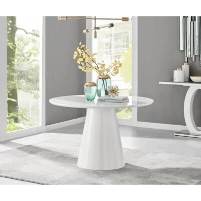 FurnitureboxUK Palma 120cm 6-Seater Round Pedestal Dining Table - Dining Table FurnitureboxUK Palma 120cm 6-Seater Round Pedestal Dining Table - Dining Table