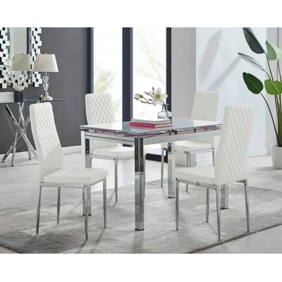 FurnitureboxUK - Enna Table + Milan Chairs FurnitureboxUK - Enna Table + Milan Chairs