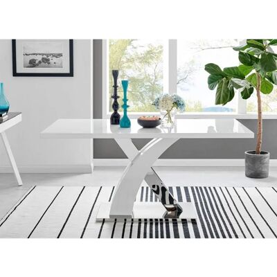 FurnitureboxUK - Atlanta - White - 160cm - Dining Table FurnitureboxUK - Atlanta - White - 160cm - Dining Table